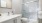 a bathroom with a glass shower